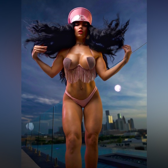 Pink Rhinestone dance set - Picture 6 of 7